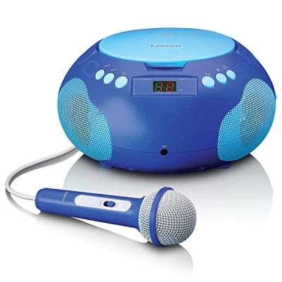 Abbildung von Lenco SCD 620BU Kinder CD Player Radio Mikrofon Radiorecorder