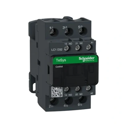 Abbildung von Schneider Electric TeSys D AC Schütz LC1D32F7, 110 V AC, 50/60 Hz, 3 polig, NO, 32 A, feste und DIN Schienenmontage