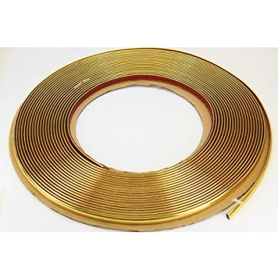 Abbildung von phil trade Gold Chrom Zierleiste 4mm x 15m selbstklebend universal Auto Goldleiste Kontur