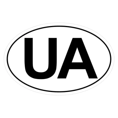 Abbildung von Avisa Auto Tattoo Aufkleber UA 16x10,5cm