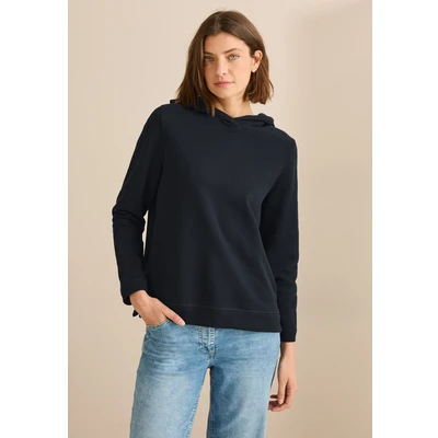 Abbildung von Cecil Basic Kapuzenpullover, Damen, Größe: Large, Blau