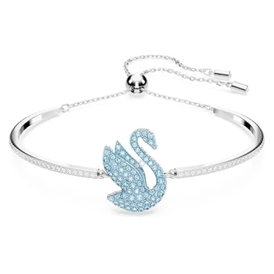Abbildung von Swarovski Iconic SWAN SOFT Bangle Armband, Damen, Größe: Medium, Blue
