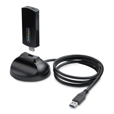 Abbildung von StarTech.com WiFi 6E USB 3.0 Adapter/Dongle, 5400Mbps Wi Fi für Windows 11/10, Tri Band 2.4/5/6GHz Adapter