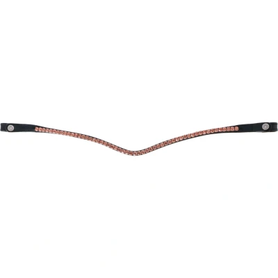 Abbildung von Montar Stirnriemen Fair Rosegold Crystals Schwarz