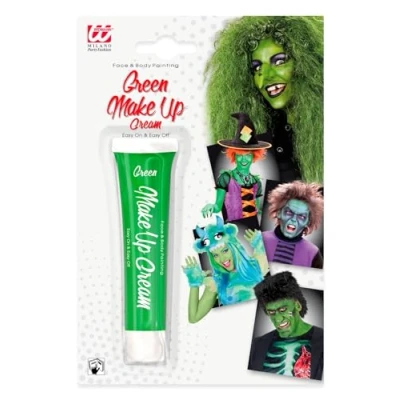 Abbildung von Widmann 4033V Make Up Grün, in der Tube, 28 ml, Schminke, Hexe, Mottoparty, Karneval, Halloween