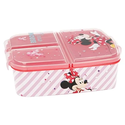 Abbildung von Disney Minnie Mouse Lunchbox Brotdose 3 Fächer Maus Lunch to Go Vesper Dose