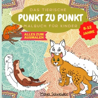 Abbildung von Das tierische Punkt zu Malbuch für Jungen und Mädchen: 50 Motive Kinder ab 8 Jahren