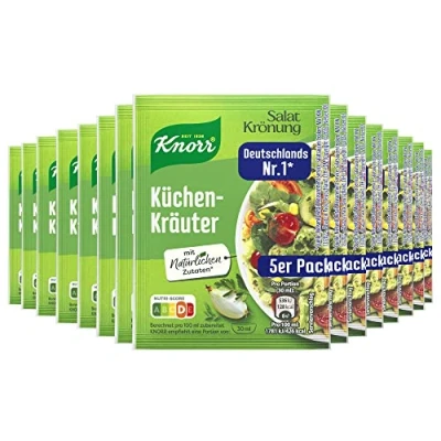 Abbildung von Knorr Salatkrönung Küchenkräuter für ein leckeres Salatdressing mit natürlichen Zutaten* 15x 5er Pack
