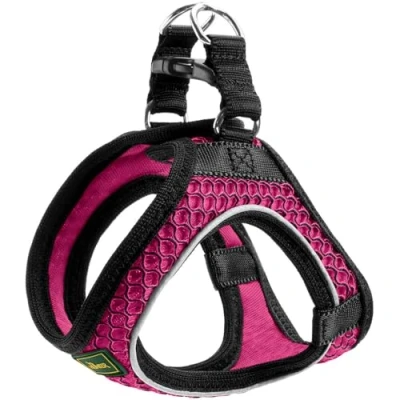 Abbildung von HUNTER Hundegeschirr Hilo Comfort, Farbe: pink, Easy Step In Geschirr für kleine bis mittlere Hunde, mit Netzmaterial, reflektierende Elemente, angenehm leicht, modernes Design, Größe: XS S