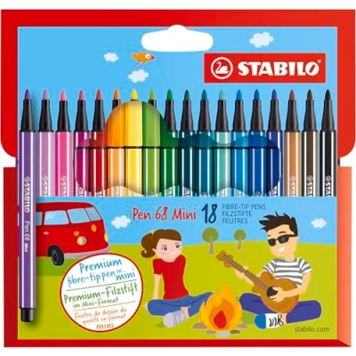 Abbildung von STABILO Filzstift Pen 68 Mini 1 mm 18er Set