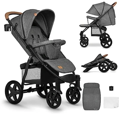 Abbildung von lionelo Kinder Buggy ANNET PLUS, Fußdecke, großer Korb, ab 0 bis 36 Monate