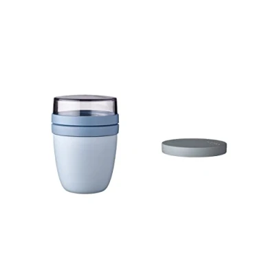 Abbildung von Mepal Lunchpot Switch Ellipse mach aus deinem einen Snackpot Praktischer Müslibecher Geeignet für Tiefkühler, Mikrowelle &amp; Spülmachine Nordic Blue