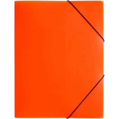 Abbildung von Pagna 5 x Gummizugmappe Lucy Colours Trend A3 PP mit 3 Klappen transluzent orange