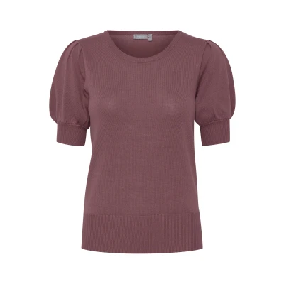 Abbildung von Fransa Tshirt basic, Damen, Größe: Large, Grape shake