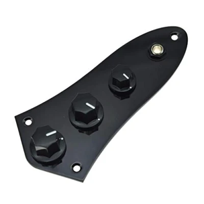 Abbildung von Dopro Beladete Steuerplatte vorverdrahtet mit Kabelbaum für Fender Electric Jazz Bass J schwarz