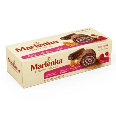 Abbildung von Honig Rolle marlenka mit Kakao und Himbeeren 300 g