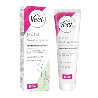 Abbildung von Veet Enthaarungscreme pure für Körper &amp; Beine 100 ml, 1 St., Haarentfernungscreme, trockene Haut