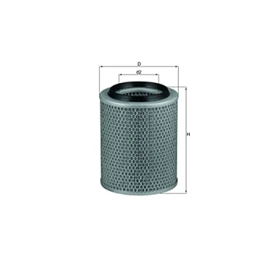Abbildung von MAHLE ORIGINAL LX 498 Luftfilter 210,0 166,0 Filtereinsatz