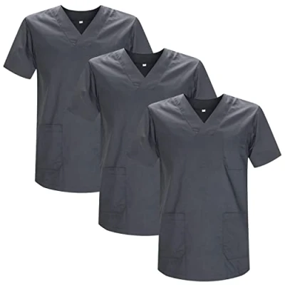 Abbildung von MISEMIYA Packung 3 STK. SANITÄRE CASACA Unisex Uniformen UNIFORM MEDIZINISCHE Ref. 817 * Large, Grau 21