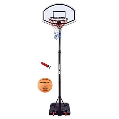Abbildung von Hornet by Hudora Basketballständer 260 (Set, 3 St., mit Ball und Pumpe), mobil, höhenverstellbar bis cm