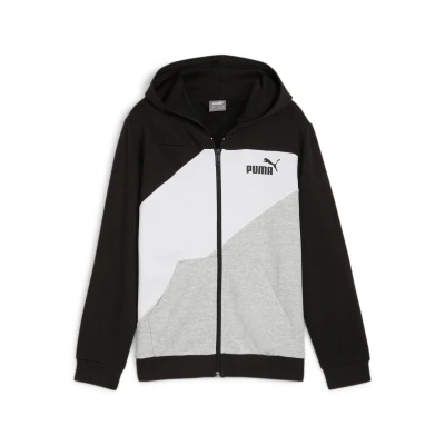 Abbildung von Puma Power Colourblock MIT Durchgehendem Sweatjacke für Kinder, Größe: 152, Black