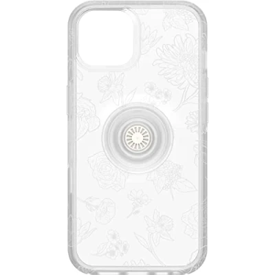 Abbildung von OtterBox Otter + POP Symmetry Clear Series für iPhone 14 &amp; 13 Blume des Monats (transparent)