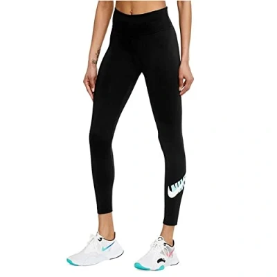 Abbildung von Nike Damen One Df Icnclsh Grx Mr Leggings, Black/Sail, S EU