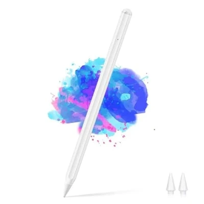 Abbildung von YLSCI Stylus Stift für iPad mit Palm Rejection Active Pencil Kompatibel (2018 2021) Pro/iPad/iPad Mini/iPad Air, E08(Weiß)