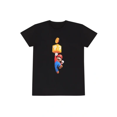 Abbildung von Henry Tiger Super Mario BROS COIN Tshirt print, Herren, Größe: Medium, Black