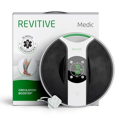 Abbildung von REVITIVE EMS Fußmassage Gerät Medic Durchblutungs Stimulator, Lindert Beschwerden, Schmerzen, Schwellungen, Krämpfe