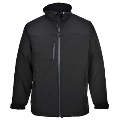 Abbildung von Portwest Softshell Jacke (3 lagig), Farbe: Schwarz, Größe: M, TK50BKRM