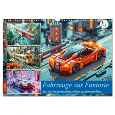 Abbildung von Fahrzeuge aus Fantasie (Wandkalender 2025 DIN A3 quer), CALVENDO Monatskalender