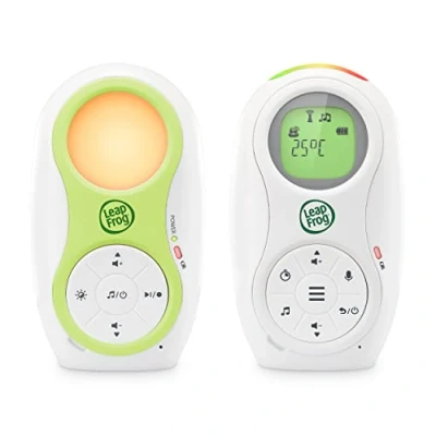 Abbildung von LeapFrog LF80 Digitales Audio Babyphone, große Reichweite bis zu 460 Meter, Babyphone mit Nachtlicht, Temperatursensor, beruhigende Schlaflieder, Zwei Wege Gegensprechanlage, Fütterungserinnerung,