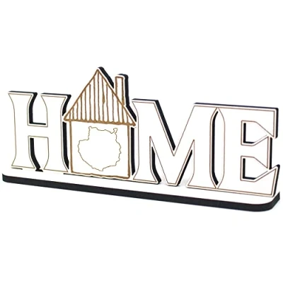 Abbildung von Deko Home Aufsteller Holz Insel Gran Canaria 28x12 cm Holzdeko zum Hinstellen Buchstaben Schriftzug Wohnzimmer Tischdeko Dekoration Fensterbank