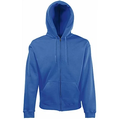 Abbildung von Fruit of the Loom Herren Zip Front Premium Kapuzenjacke, Blau (Marineblau), M