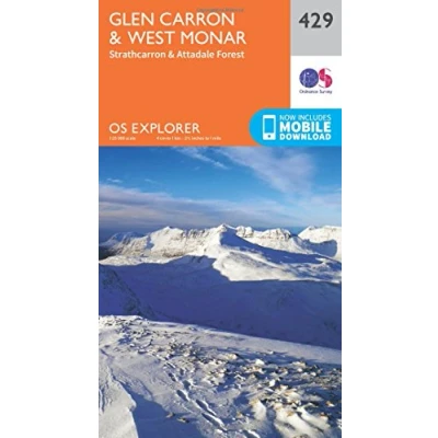 Abbildung von Glen Carron and West Monar (OS Explorer Map, Band 429)
