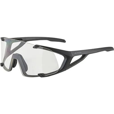 Abbildung von ALPINA HAWKEYE S Wasserabweisende und Beschlagfreie Sport &amp; Fahrradbrille Mit 100% UV Schutz Für Erwachsene, black matt, One Size