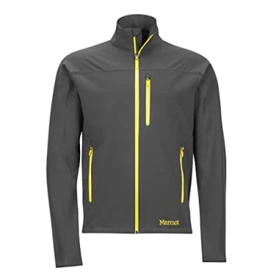 Abbildung von Marmot Tempo Jacke für Herren Softshelljacke mildes Sommer und Herbstwetter, Wandern Rucksackreisen, Schiefergrau, Größe L