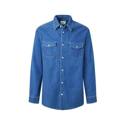 Abbildung von Pepe Jeans Regular Shirt Hemd, Herren, Größe: Large, Denim