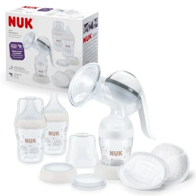 Abbildung von NUK Perfect Match Still Set inkl. 2 Babyflasche 150 ml, Verschlussplättchen und 2er Probeset Stilleinlagen 1 Stück