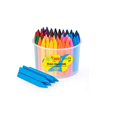 Abbildung von Jovi Jumbo Easy Grip Case 72 Triangular Wax Crayons Assorted Colours
