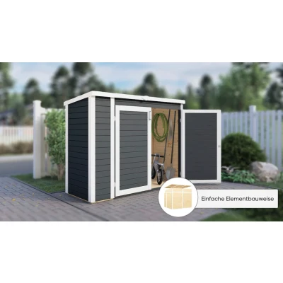 Abbildung von KONIFERA Mülltonnenbox Gartenschrank Multi 3 (Komplett Set), aus Fichte, BxTxH: 200x82x163 cm