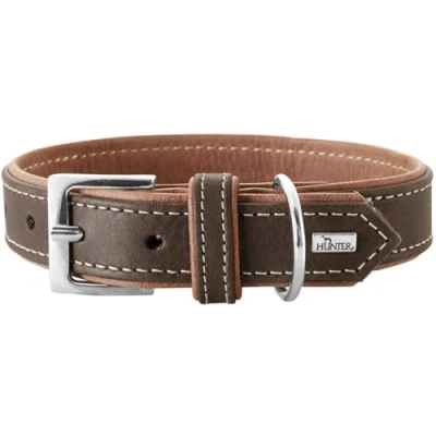 Abbildung von HUNTER Halsband Porto XS (30), dunkelbraun/cognac 30 d braun/cognac