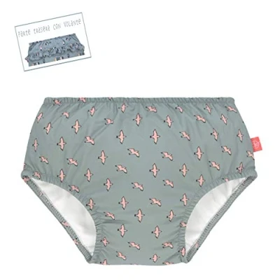 Abbildung von LÄSSIG Baby Schwimmwindel Badewindel wiederverwendbar waschbar Auslaufschutz UV Schutz/Splash &amp; Fun Swim Diaper girls Seagull green, 12 mo