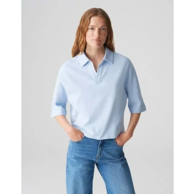 Abbildung von OPUS Golos Poloshirt, Damen, Größe: 36, Oxford blue
