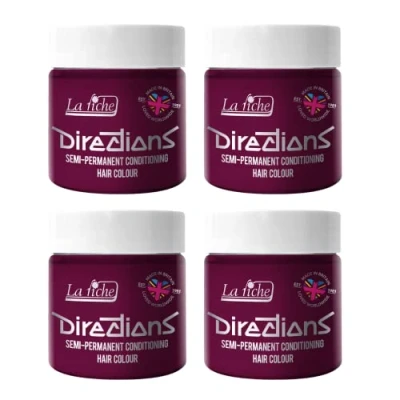 Abbildung von La Riche Directions Semipermanente Haarfarbe 100 ml Dose 4 Packung (Dark Tulip)
