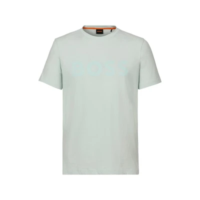 Abbildung von BOSS Thinking Tshirt print, Herren, Größe: 4XL, Open blue