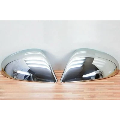 Abbildung von Recambo 1 Set Edelstahl Spiegel Kappen V2A Chrom passend für VW Touareg II ab 042010 2014 (7P5)