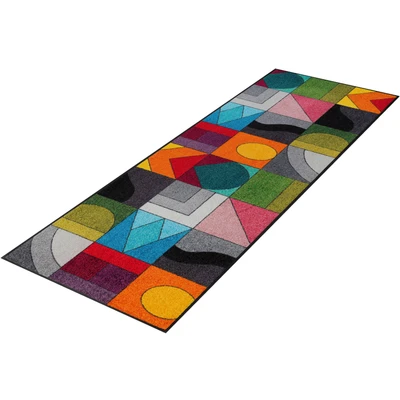 Abbildung von wash+dry by Kleen Tex Läufer &quot;Momix&quot;, rechteckig, Schmutzfangläufer, modernes Patchwork Design, rutschhemmend, waschbar