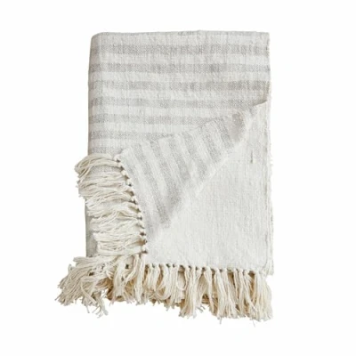 Abbildung von Mirabeau Tagesdecke Plaid Marpent creme/grau